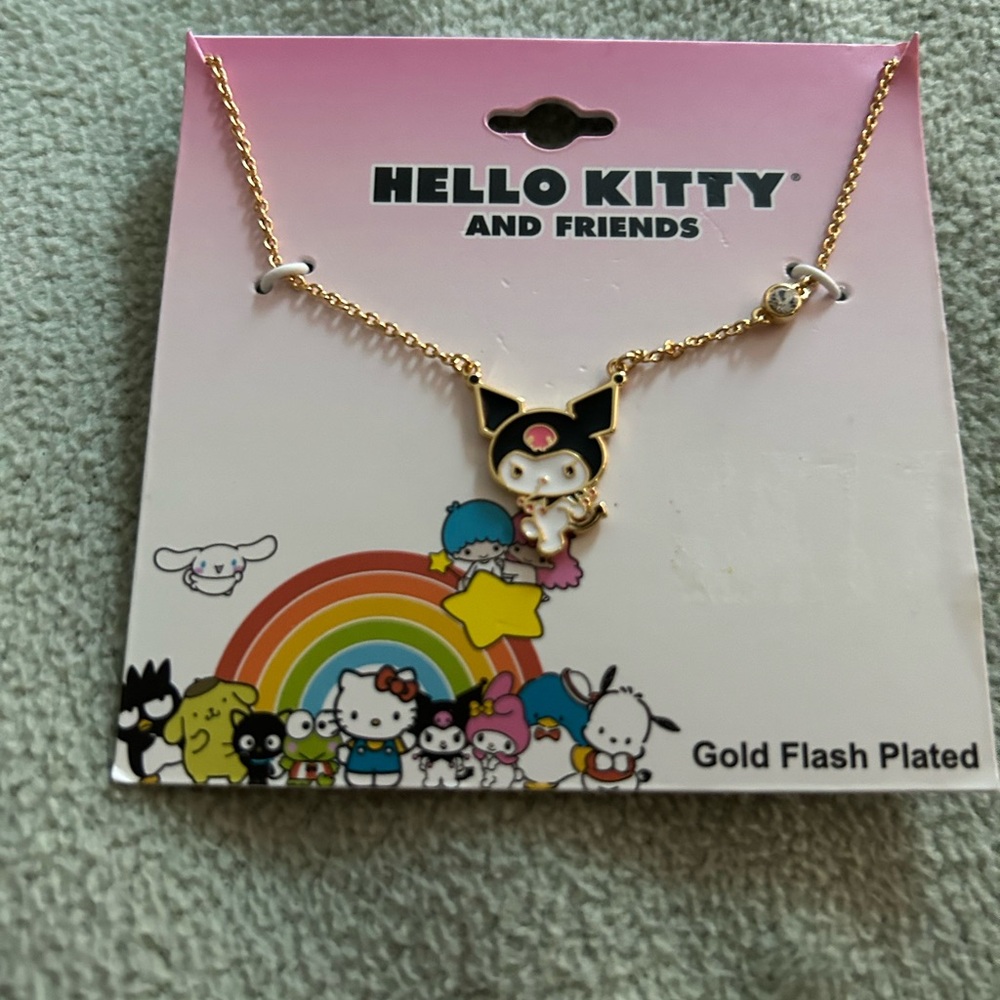 Hello Kitty Kuromi Crystal Pendant Necklace